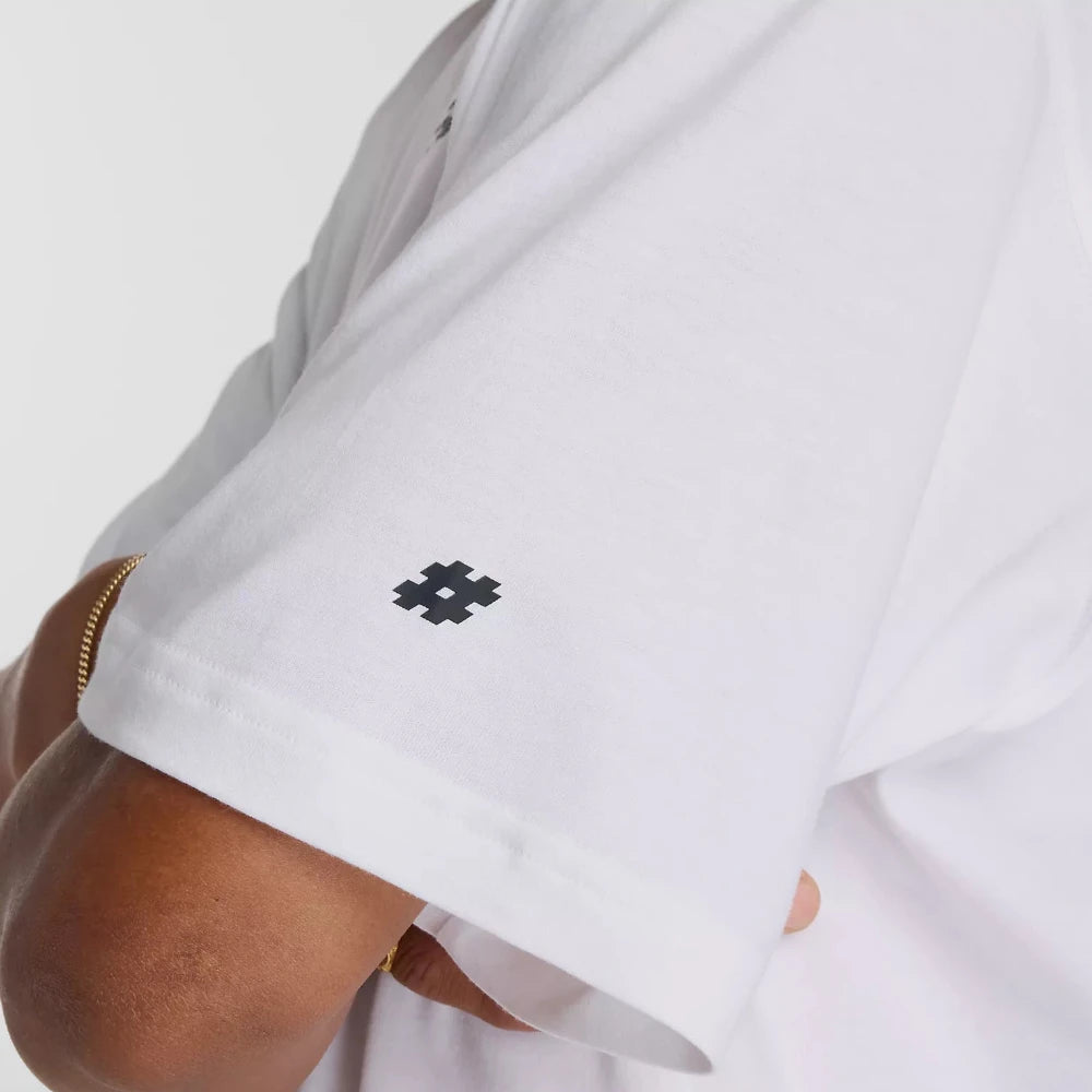 New Balance Numeric Small Logo T-Shirt White Sleeve Logo Close Up