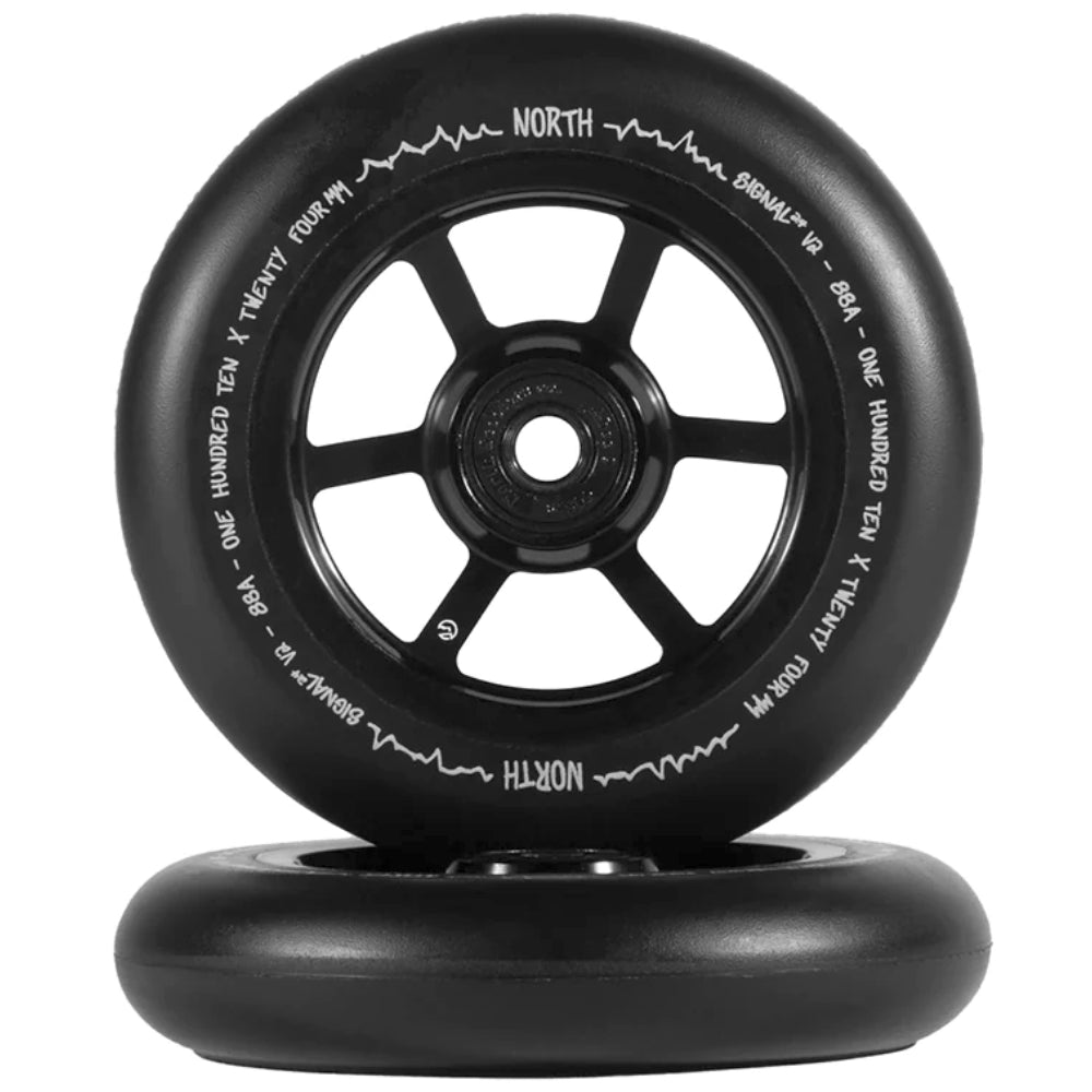 North Scooters Signal G2 110X24mm Freestyle Scooter Wheels Black Black PU
