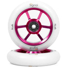 North Scooters Signal V3 White PU 110X24mm Scooter Wheels Magenta