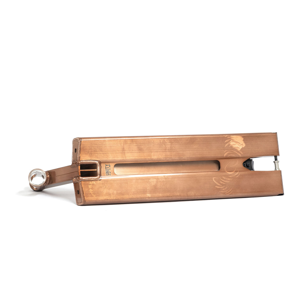 North Scooters Unity 7in G7 Scooter Deck Trans Rust Bottom