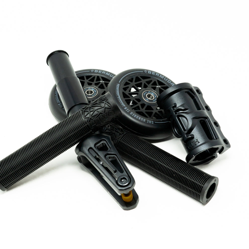Oath Components SCS Combo Fork + Clamp SCS + Grips + Wheels Black