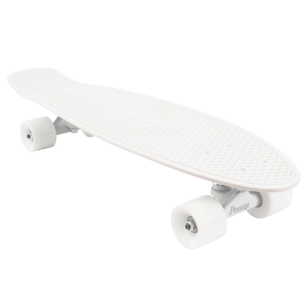 Penny Staple White 22in Cruiser Complete Front Angle View