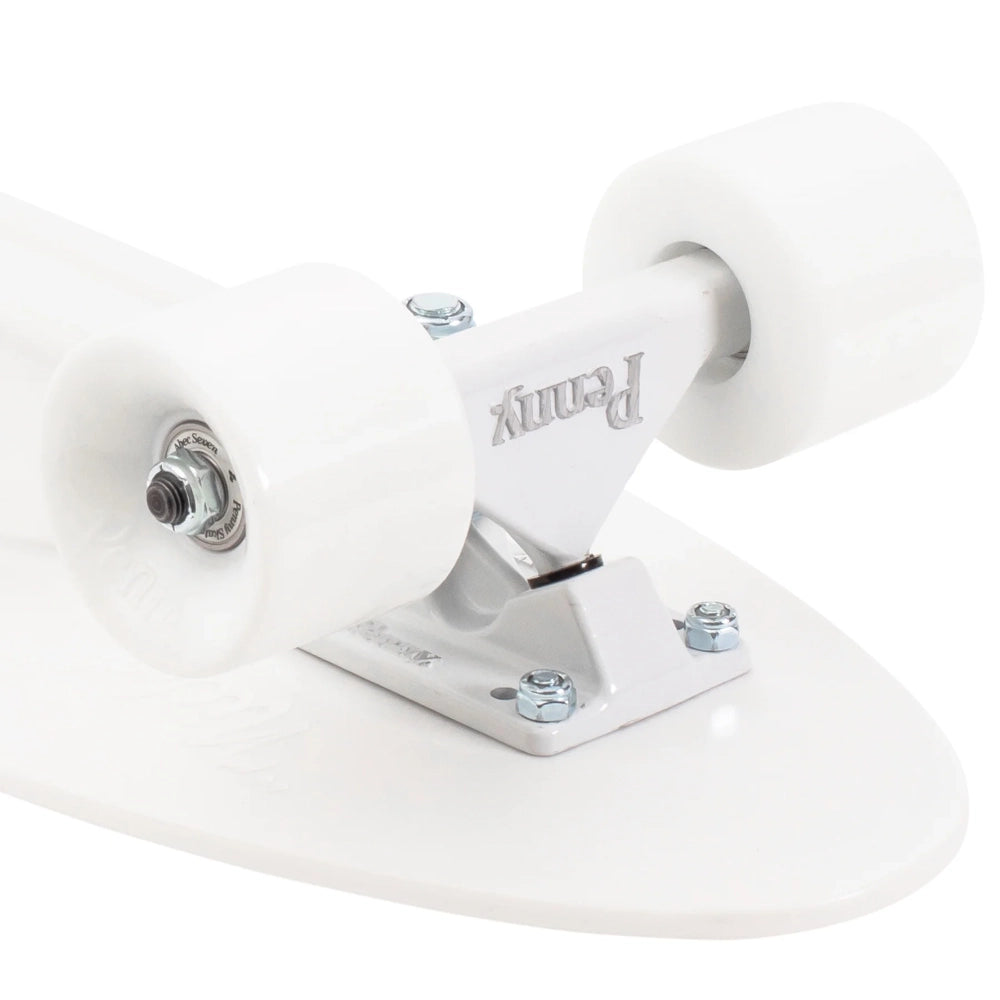 Penny Staple White 22in Cruiser Complete Front Close Up Bottom