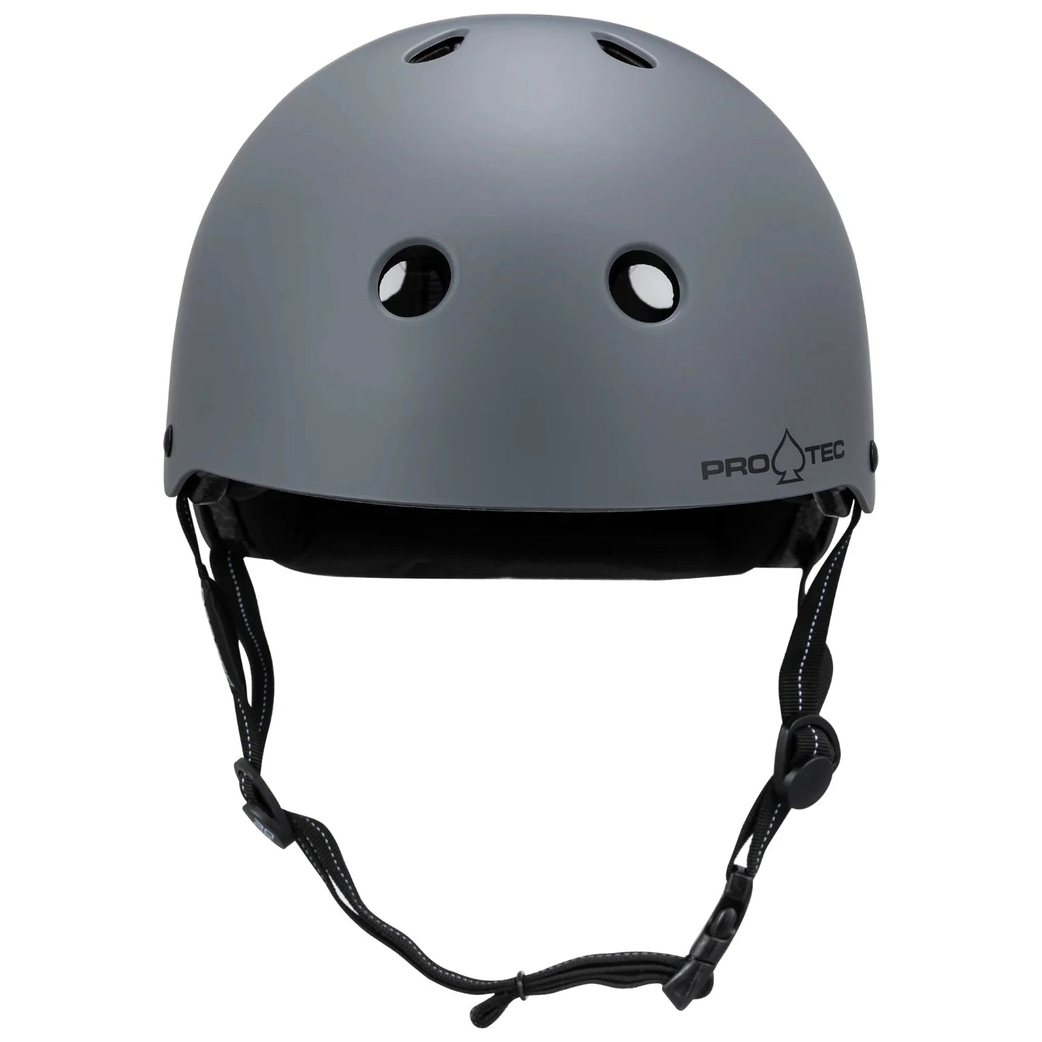 Pro-Tec Low Pro Helmet Matte Grey Front View