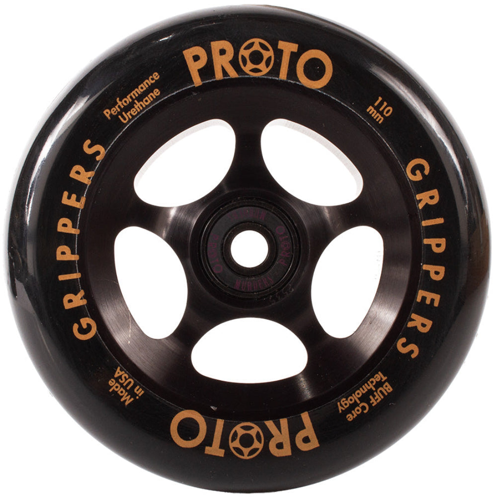 Proto Classic Grippers 110mm Black On Black Scooter Wheels Made In The USA