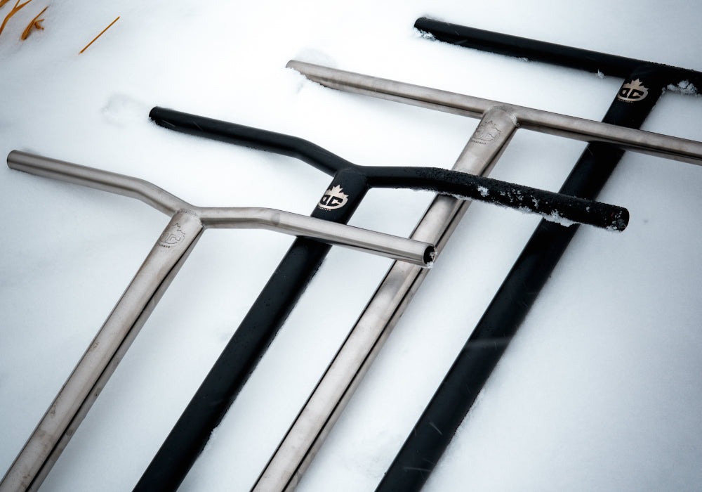 QC Scooters Titanium Bars in the winter