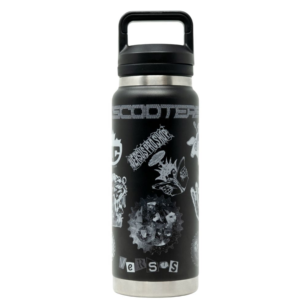 QC Scooters 26oz Sticker Bomb Water Bottle Front