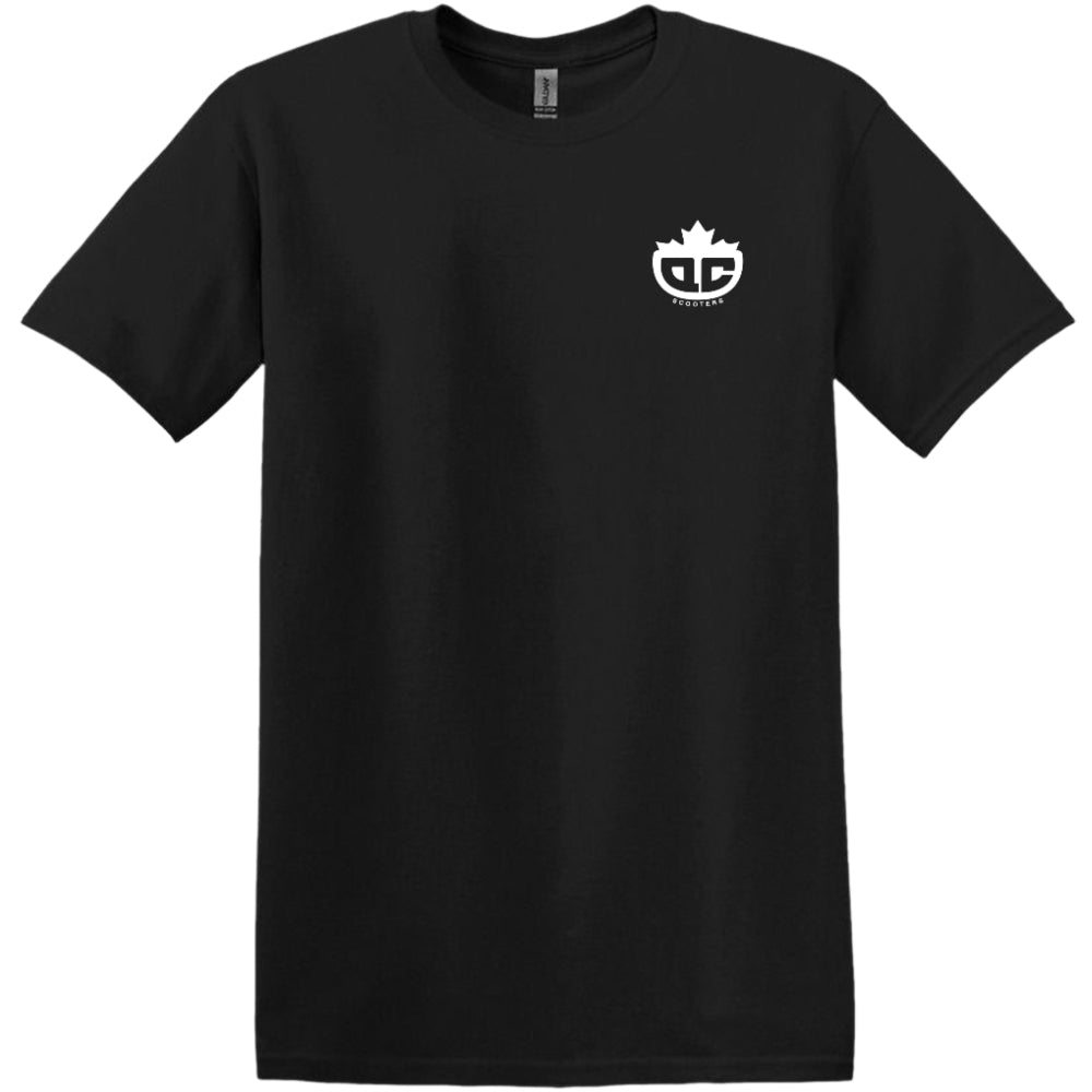 QC Scooters Classic Logo Black T-Shirt