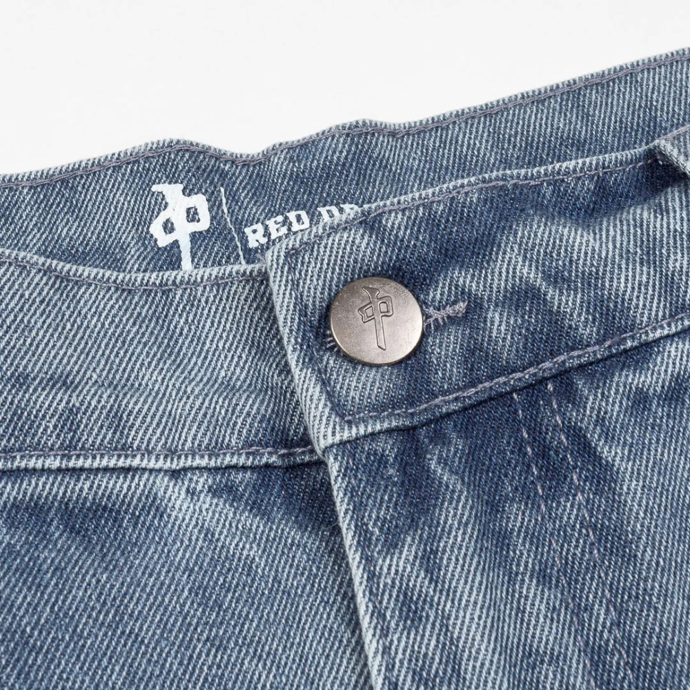 RDS Franklin Jeans Light Wash Front button with logo