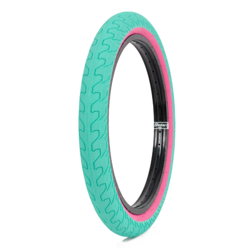 Rant Squad Teal / Pink 2.35 - BMX Tire Angle View
