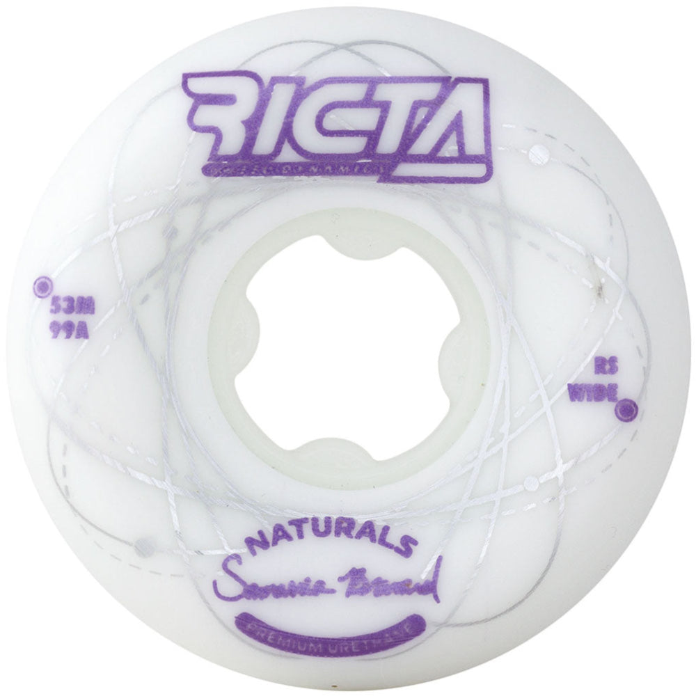 Ricta Brevard Orbital Naturals White Purple Wide 99A 53mm  - Skateboard Wheels