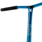 Root Industries Invictus V3 Scooter Complete Blue Cromolite Bars Close Up
