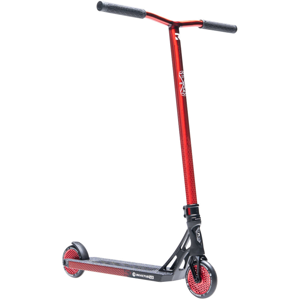 Root Industries Invictus V3 Scooter Complete Red Right Front Angle View