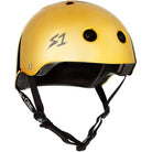 S1 Lifer Gold Mirror Gloss CERTIFIED Helmet Front Angle View