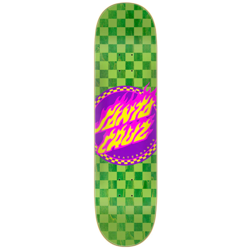 Santa Cruz Birch Flame Dot Check 8.0 - Skateboard Deck