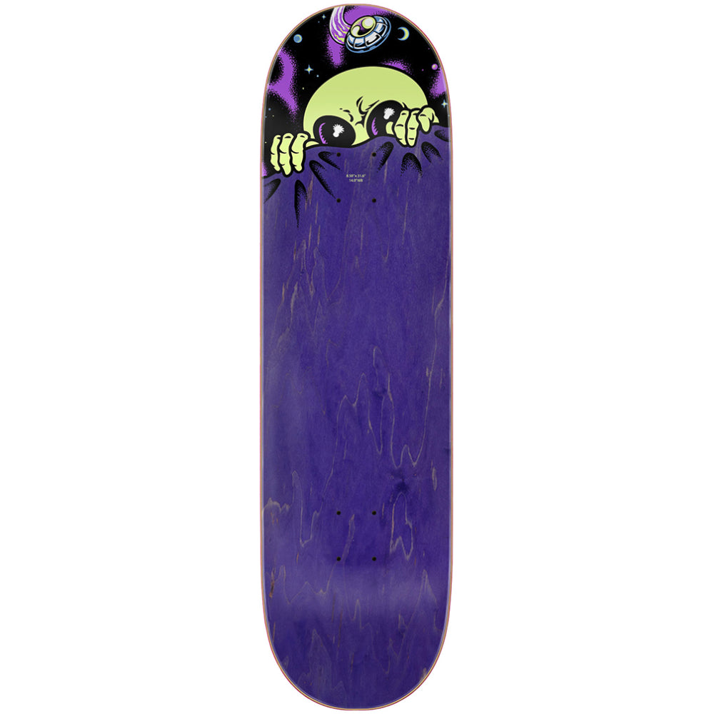 Santa Cruz Pro Knibbs Invasion Hand 8.5- Skateboard Deck Top View