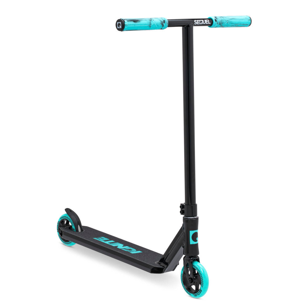 Sequel Ignite Scooter Complete Black Teal Right Angle View