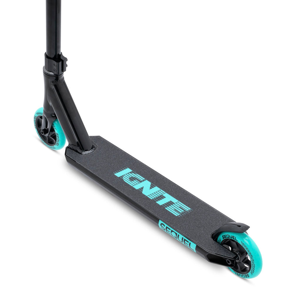 Sequel Ignite Scooter Complete Black Teal Griptape Top View