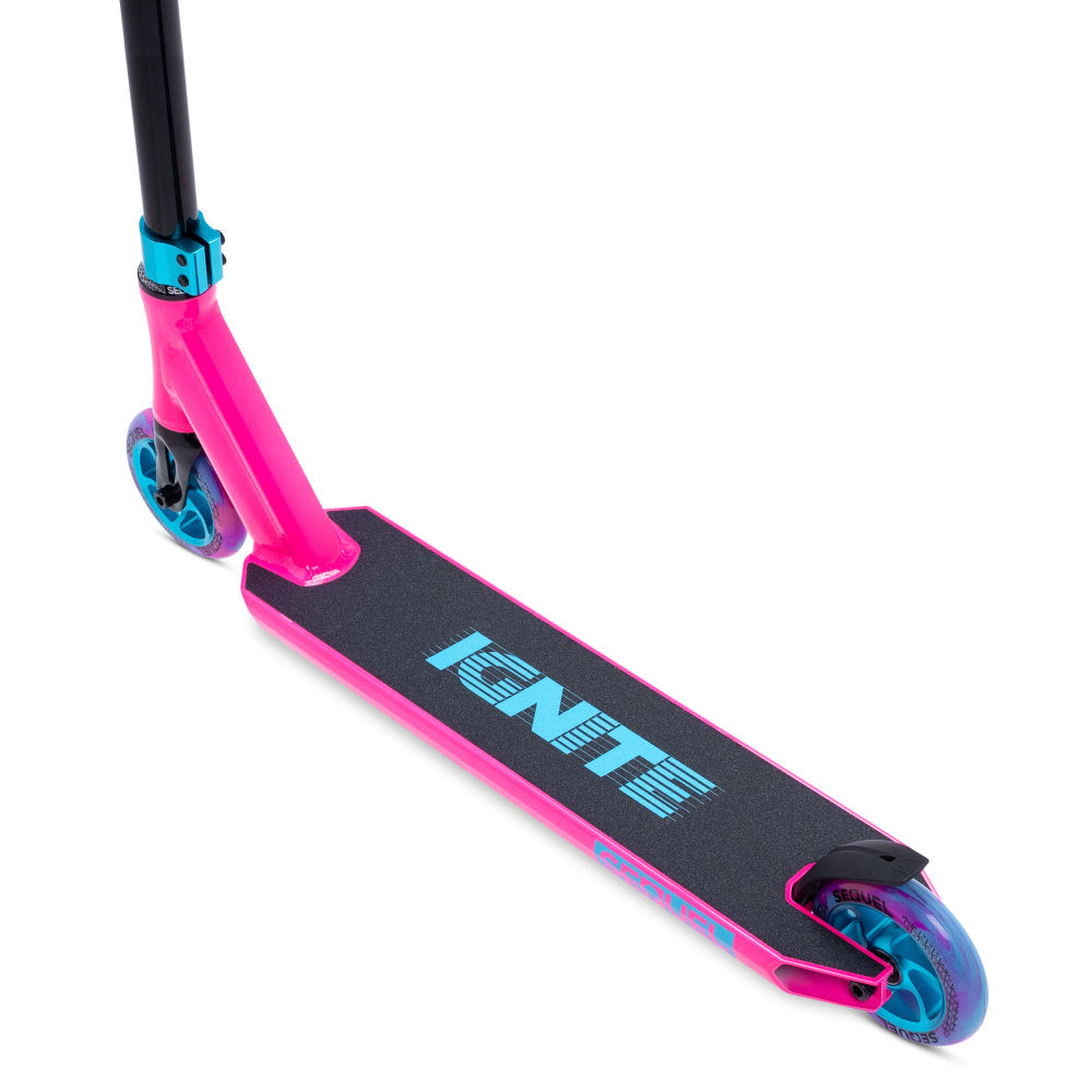 Sequel Ignite Scooter Complete Pink Teal Top View Griptape