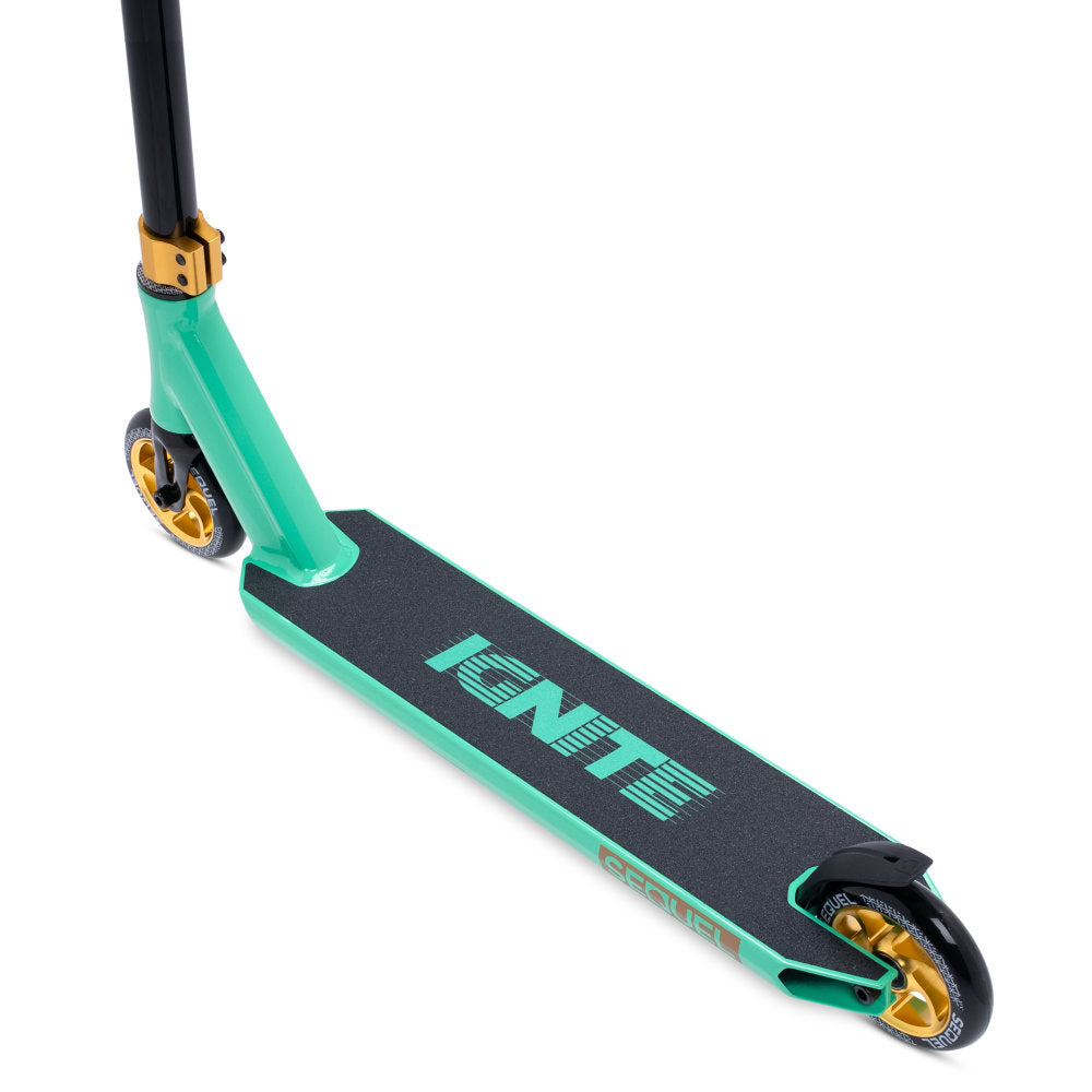 Sequel Ignite Scooter Complete Teal Gold Griptape Top View