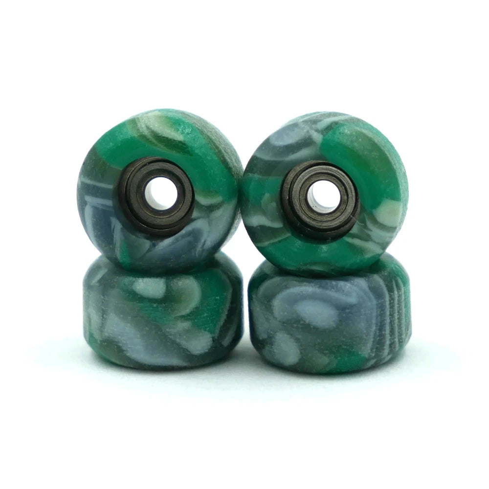 Slushcult Grom Fingerboard Wheels Swirl Black Green