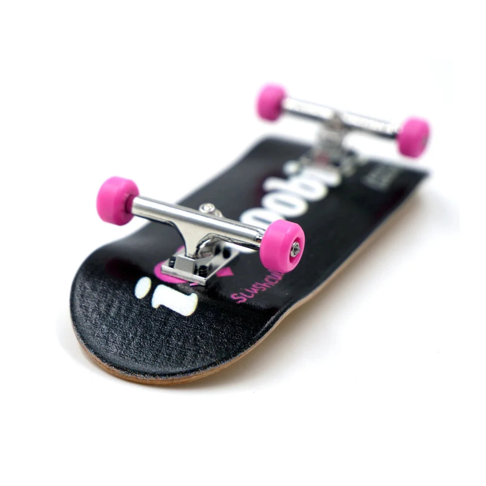 Slushcult x Keep A Breast Foundation 34mm Black / White Fingerboard Complete Angle View