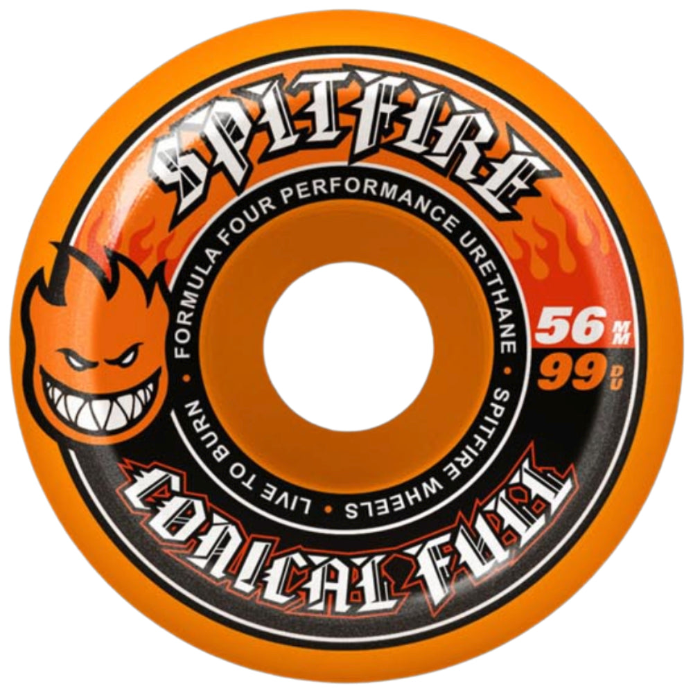 Spitfire Formula Four Conical Full Color Pack Orange 99D 56mm