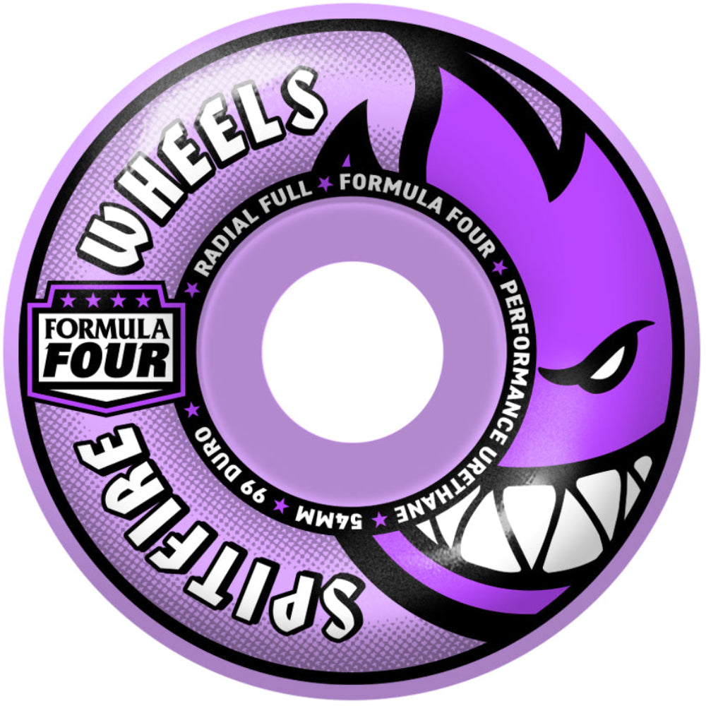 Spitfire Formula Four 99D Team Colors Lt. Purple Radial Full 54mm - Skateboard Wheels