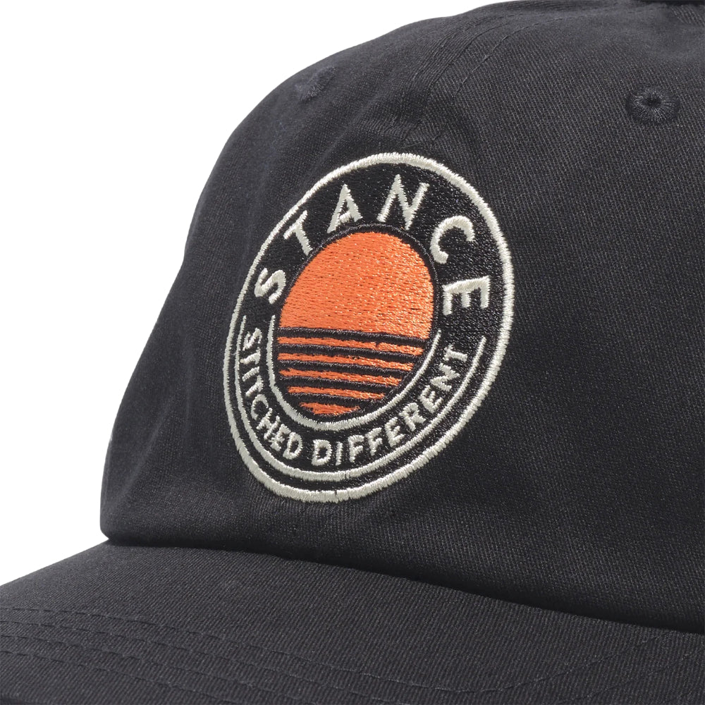 Stance Standard Ajustable Cap Black / Orange Logo Close Up Stitched Different