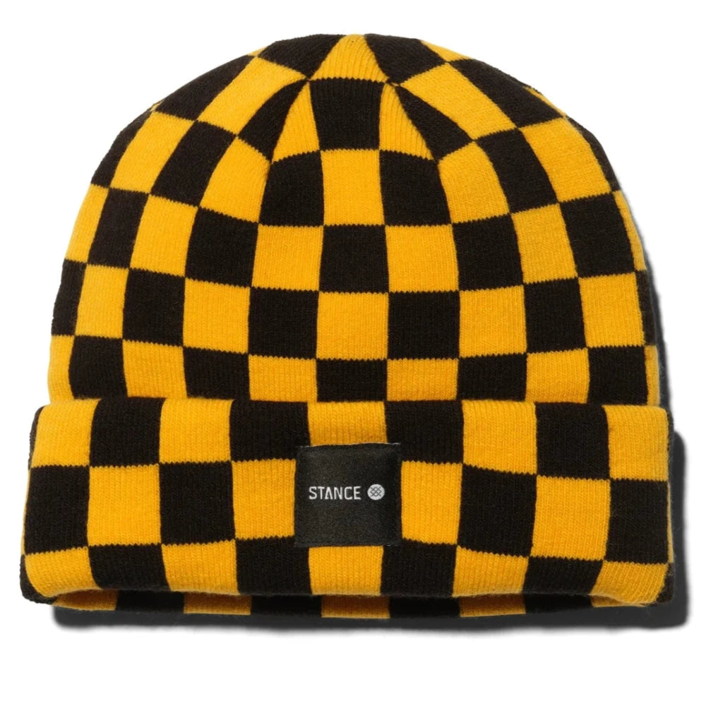 Stance Checked Out Beanie Golden. The Checked Out Beanie is a cap for year-round comfort. It’s made with our buttery soft acrylic knit and a folding cuff for a secure fit.