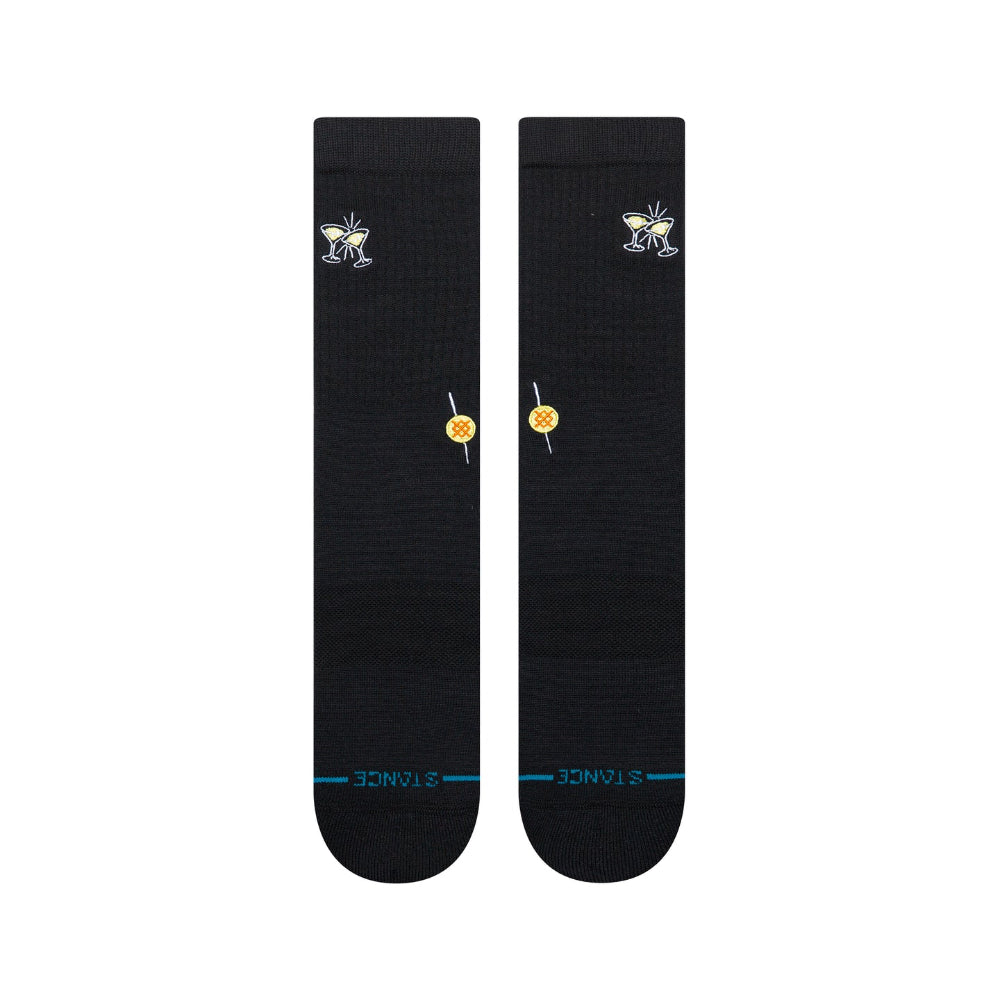 Stance Extra Dirty Crew Socks Black Front