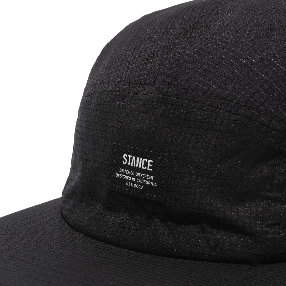 Stance Kinetic 2.0 Adjustable 5 Panel Cap Black Close Up