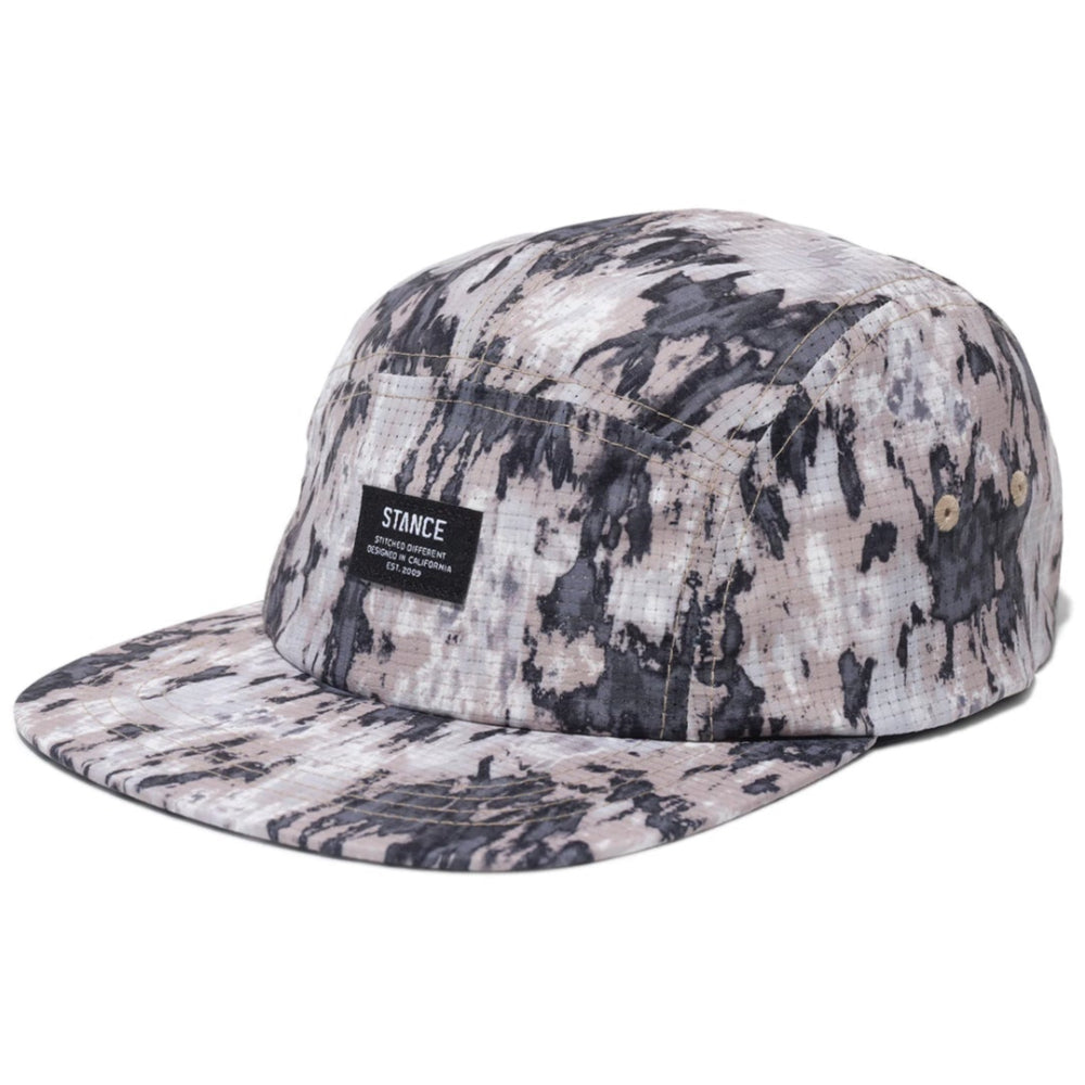 Stance Kinetic 2.0 Adjustable 5 Panel Cap Grey Camo Angle