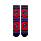 Stance X NBA Mini Ball Hardwood Classic Crew Socks Toronto Raptors Purple Front