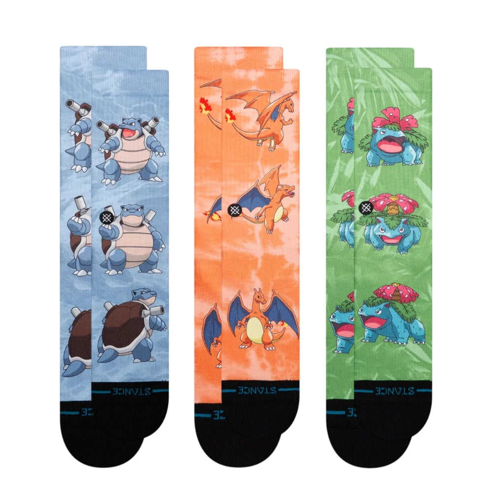 Stance X Pokemon Box Set 3 Pack Crew Socks