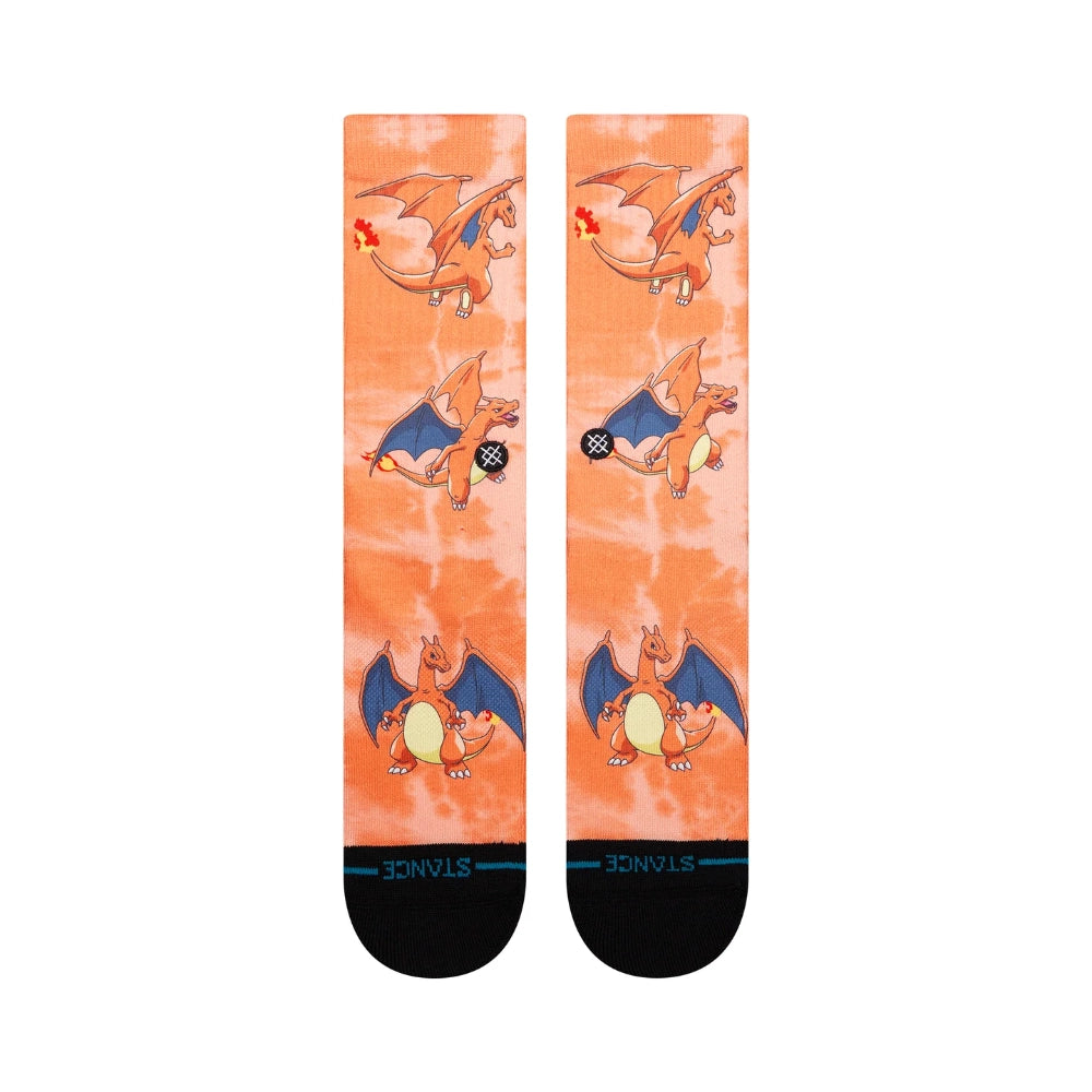 Stance X Pokemon Box Set 3 Pack Crew Socks Charizard Front