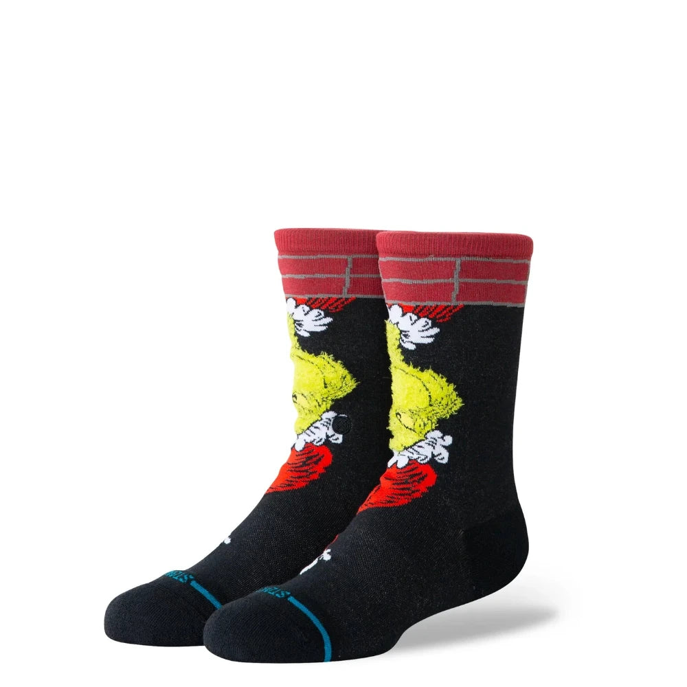 Stance X The Grinch Kids Down The Chimney Crew Socks