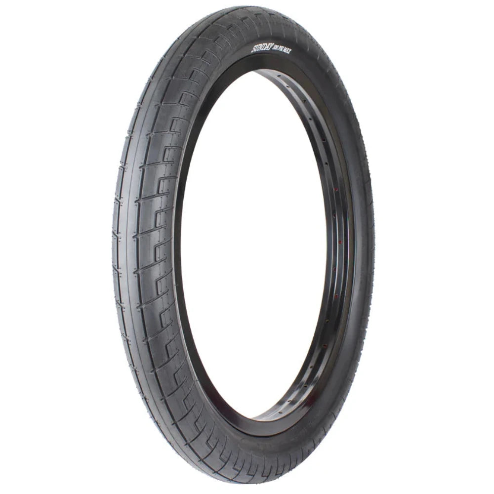 Sunday Street Sweeper V2 Black BMX Tire Angle View