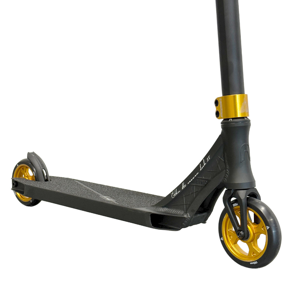 The Goldawan Custom Scooter With Trynyty Gothic 110x24mm Wheels and Fasen Clamp