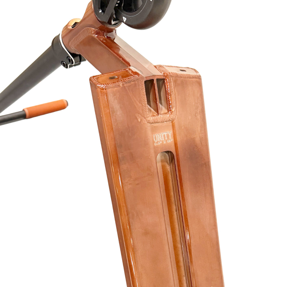 The Rusteez Custom Complete Pro Street Scooter With Unity Deck Bronze