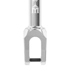 Tilt Selects Miller Scooter Fork Silver Front Close Up