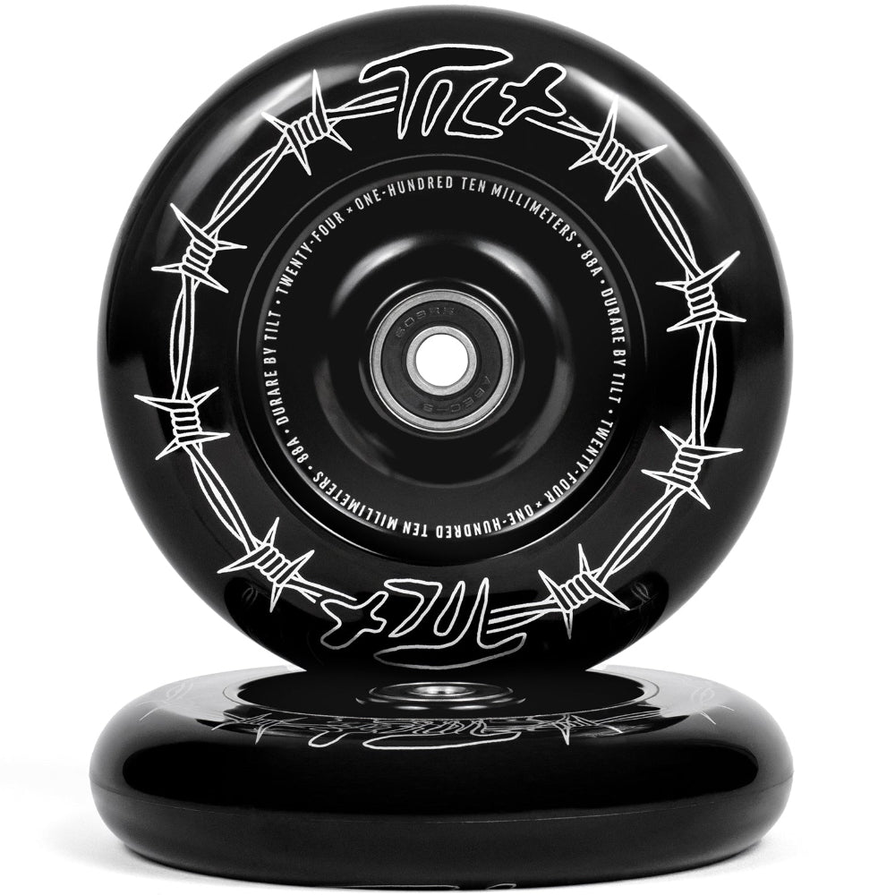 Tilt Durare Barbed 110X24mm Scooter Wheels Black