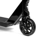 Tilt Theorem Build Chiseled 6.5in Street Scooter Complete Front Close Up With Stage One Fork And 120x30mm Wheel