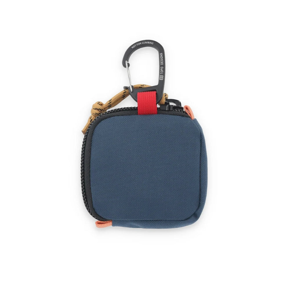 Topo Design Square Bag Pond Blue Back. This fun little clip bag is the perfect place to stash your headphones, cash and metro card as you rush to work.