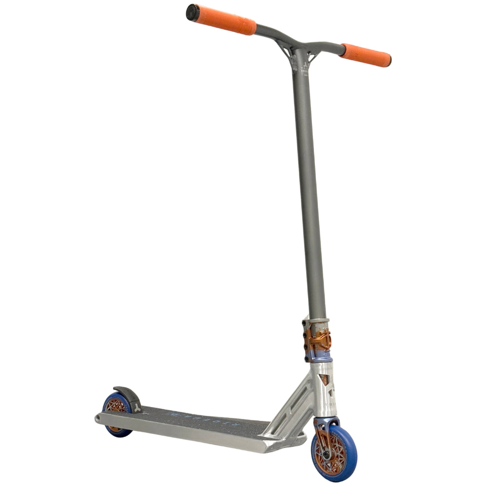 Triad Hybrid Custom Pro Scooter Raw / Blue / Orange Smuggler Bars