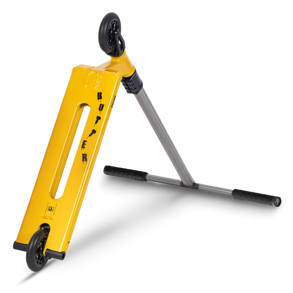 Urbanartt Hybrid Custom Pro Scooter Yellow / Black With TPR Grips Pyramid View