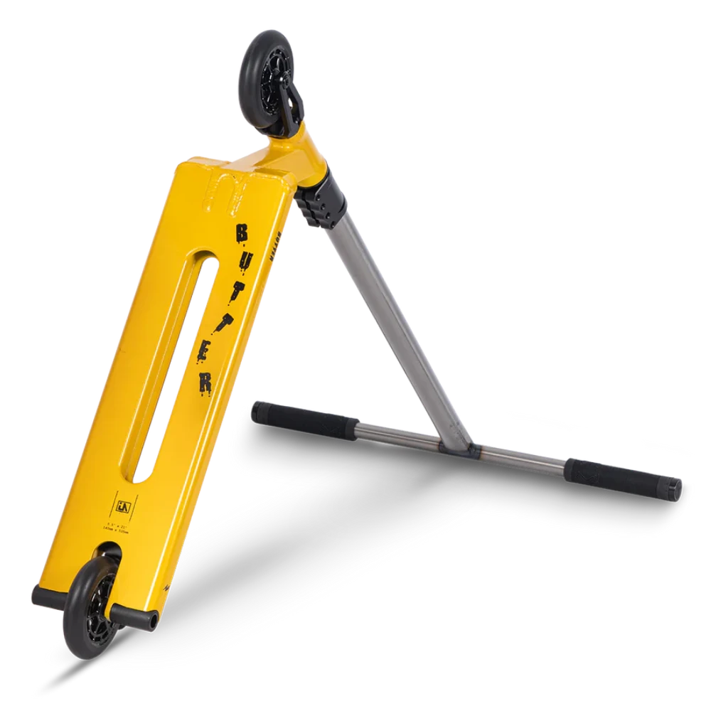 Urbanartt Hybrid Custom Pro Scooter Yellow Black Raw Bottom