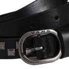 Vans Check Leather Belt Black Buckle Close Up