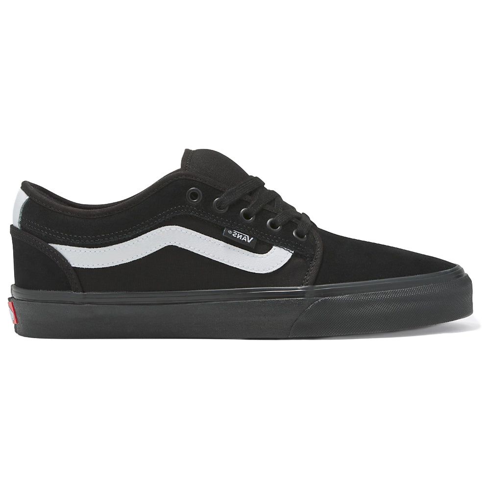 Vans Chukka Low Sidestripe Shoes Black Black White 5.5