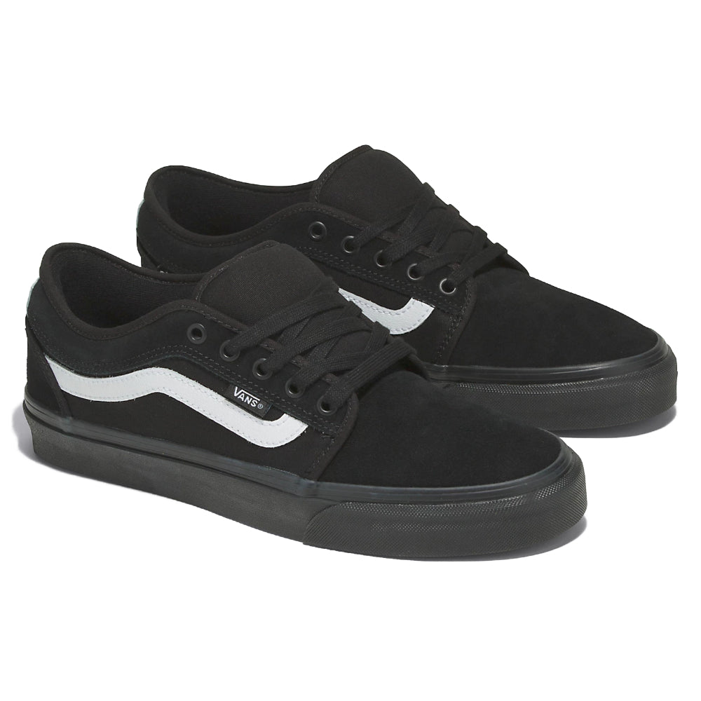 Vans Chukka Low Sidestripe Black Black / White Shoes Pair